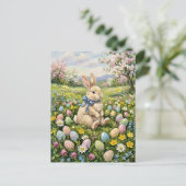 Inspiring Spring Easter Eggs And Bunny Briefkaart (Staand voorkant)