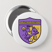 Inspiring Squirrel – Soul Inspiration Ronde Button 4,0 Cm (Voorkant /achterkant)