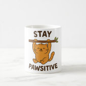  Inspiring "Stay pawsitive" Quote Print Koffiemok (Center)