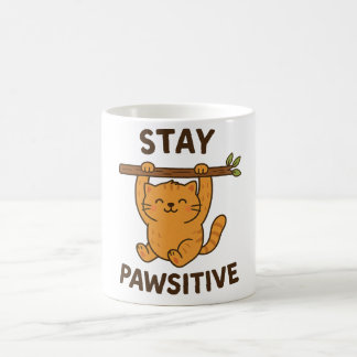  Inspiring "Stay pawsitive" Quote Print Koffiemok