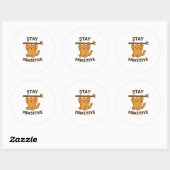  Inspiring "Stay pawsitive" Quote Print Ronde Sticker (Vel)