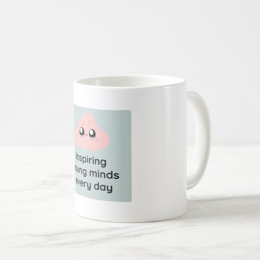Inspiring Young Minds Every Day Cute Cloud Mug Koffiemok (Voorkant rechts)