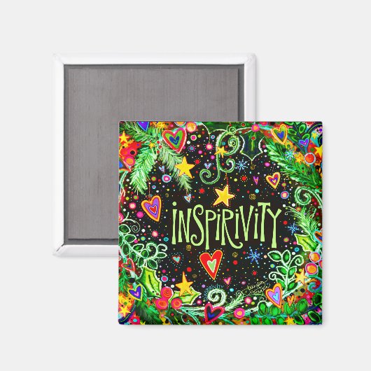 Inspirivity Feestelijke Vakantie Leuk Kleurrijk Magneet (Voorkant / Achterkant)