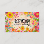 Inspirivity Fun Bloemen Contact Kaarten Visitekaartje (Voorkant)