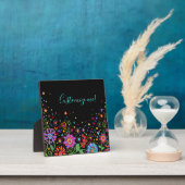 Inspirivity Gepersonaliseerd Naam Quote  Bloemen Fotoplaat (Insitu)