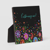 Inspirivity Gepersonaliseerd Naam Quote  Bloemen Fotoplaat (Voorkant)