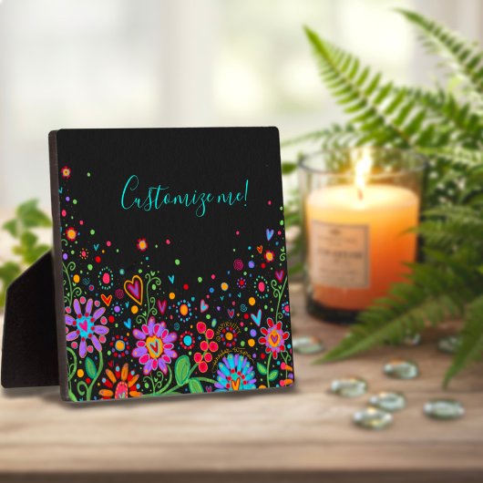 Inspirivity Gepersonaliseerd Naam Quote  Bloemen Fotoplaat