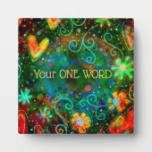 Inspirivity Gepersonaliseerde trendy,  bloemen Fotoplaat (Voorkant)