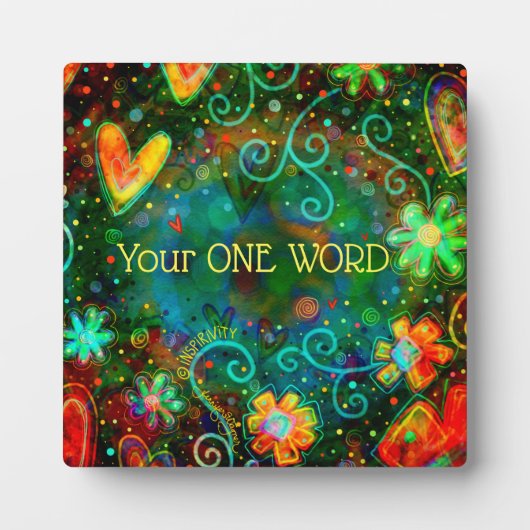 Inspirivity Gepersonaliseerde trendy,  bloemen Fotoplaat (Voorkant)