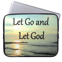 INSPIRLAAT LATEN GAAN EN GOD FOTO LATEN TOEKOMEN LAPTOP SLEEVE