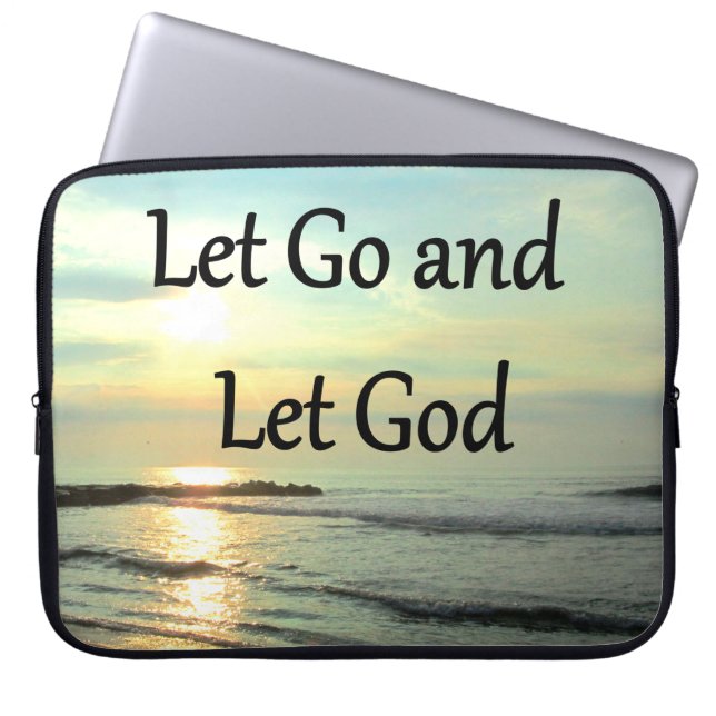 INSPIRLAAT LATEN GAAN EN GOD FOTO LATEN TOEKOMEN LAPTOP SLEEVE (Voorkant)