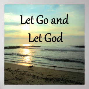 INSPIRLAAT LATEN GAAN EN GOD FOTO LATEN TOEKOMEN POSTER