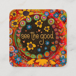 Inspiron Kindness-kaarten Vierkante Visitekaartje