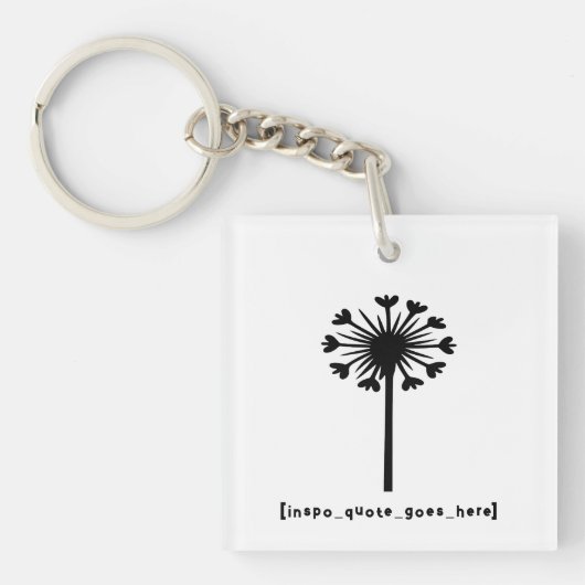 Inspo Quote gaat hier lange mouw Sleutelhanger (Voorkant)