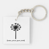 Inspo Quote gaat hier lange mouw Sleutelhanger (Achterkant)