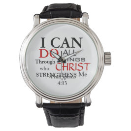 Inspring PHILIPPIANS 4:13 Horloge