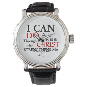 Inspring PHILIPPIANS 4:13 Horloge