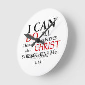 Inspring PHILIPPIANS 4:13 Ronde Klok (Hoek)