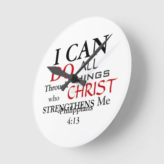 Inspring PHILIPPIANS 4:13 Ronde Klok (Hoek)