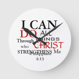 Inspring PHILIPPIANS 4:13 Ronde Klok