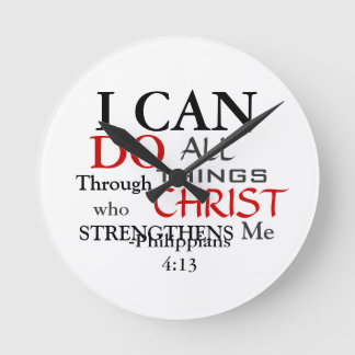 Inspring PHILIPPIANS 4:13 Ronde Klok