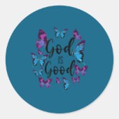 Insrational Scripture Verse God Faith Hd0 Christia Ronde Sticker (Voorkant)
