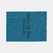 Insring Saying Matron Of Honor Obviously Bridal Wo Fleece Deken (Voorkant (Horizontaal))