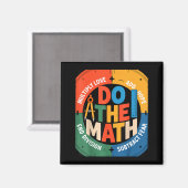 Insring Slogan Love Hope Fear Do The Math Sitive Magneet (Voorkant / Achterkant)