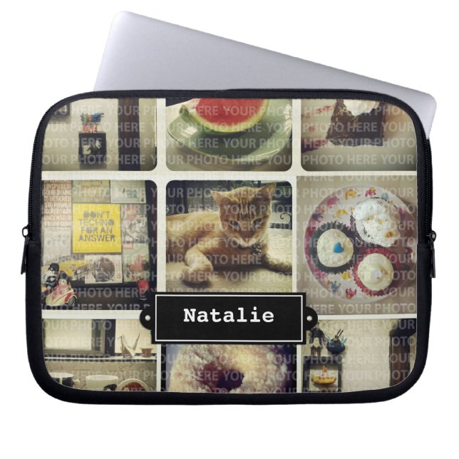 Insta Collage Electronics Bag Laptop Sleeve (Voorkant)