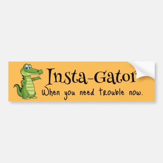 Insta-Gator Bumpersticker (Voorkant)