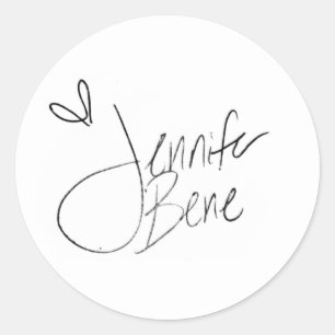 Insta-handtekening van Jennifer Bene Ronde Sticker