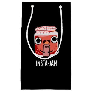 Insta-jam Funny Social Media Jam Pun Dark BG Klein Cadeauzakje