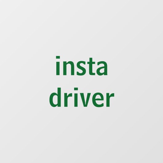 Insta Levering Driver Car Window Decal (Vel)