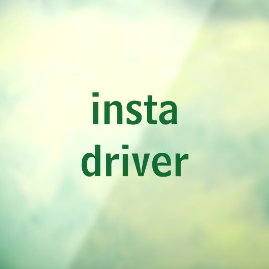 Insta Levering Driver Car Window Decal (Vel 3)