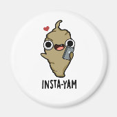 Insta-yam Grappige Sociale Media Veggie Pun Magneet (Voorkant)