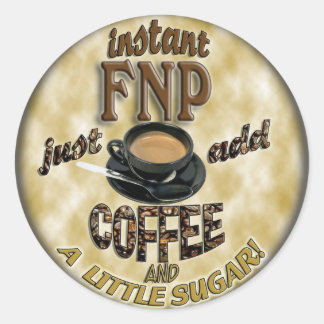 INSTAANTE FNP TOEVOEGEN KOFFIE FAMILIEVERTRAGER RONDE STICKER