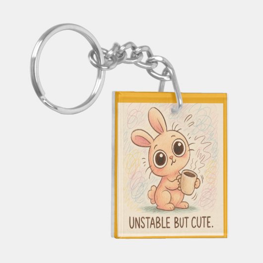 Instabiel maar Schattig Sleutelhanger (Voorkant Links)