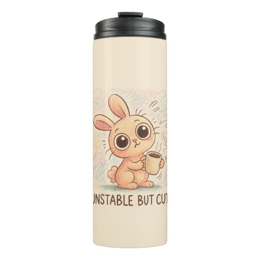Instabiel maar Schattig Thermosbeker (Voorkant)