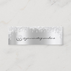 Instagra Social Media Logo Silver RSVP Grey Drives Mini Visitekaartje