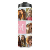 Instagram 11 Fotocollage Aangepaste Monogram Koraa Thermosbeker (Voorkant)