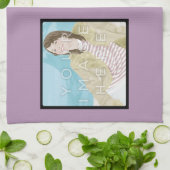 Instagram 2-Photo Custom Violet Kitchen Towel Theedoek (Gevouwen)