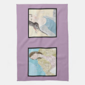 Instagram 2-Photo Custom Violet Kitchen Towel Theedoek (Verticaal)