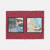 Instagram 2-Photo Red Custom Fleece Blanket Deken (Voorkant (Horizontaal))