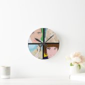 Instagram 4 Foto - Aangepaste wandklok rond (Huis)