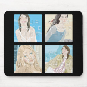 Instagram 4 Photo Personalized Mousepad Design Muismat
