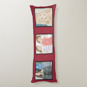 Instagram 6-Photo Red Custom Body Pillow Lichaamskussen (Achterkant (Verticaal))