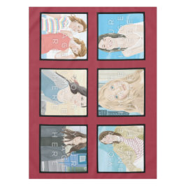 Instagram 6-Photo Red Custom Cotton Tablecloth Tafelkleed
