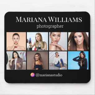 Instagram 8 Foto's Collage Zwart Kleine Ondernemin Muismat