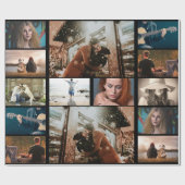 Instagram 9 Fotocollage familiebedrijf Cadeaupapier (Vlak)