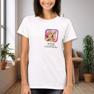 Instagram Aangepaste foto Sociale media Pet Influe T-shirt